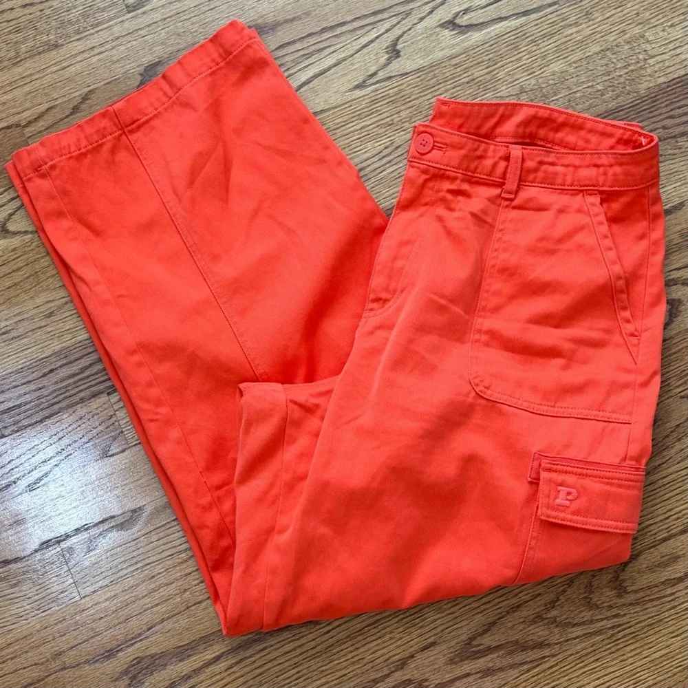 PINK VS Cargo Pants in Bright Orange - Picture 1 of 6
